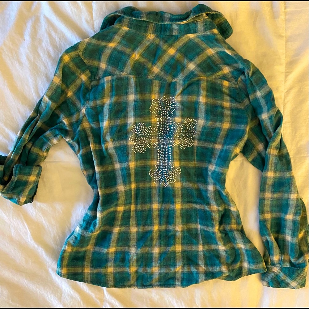 Women’s Flannel shirt embellished M/L